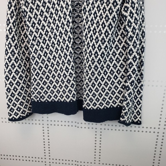 Anthropologie Wooden ships Navy and White Cardigan SZ S/M - Picture 6 of 6